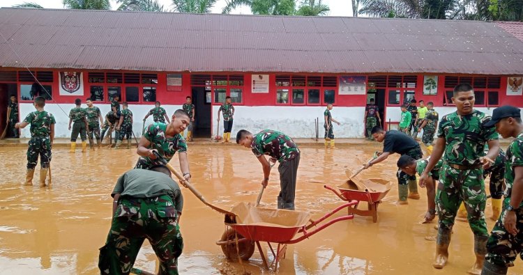 TNI AD Bersihkan SDN Hutanabolon I, Aktivitas Belajar Kembali Normal