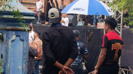 Babinsa, Dan Bhabinkamtibmas Amankan Hiburan  Orkes Melayu 51 Dalam Acara Halal Bi Halal Dan Temu Kangen Anak Rantau  